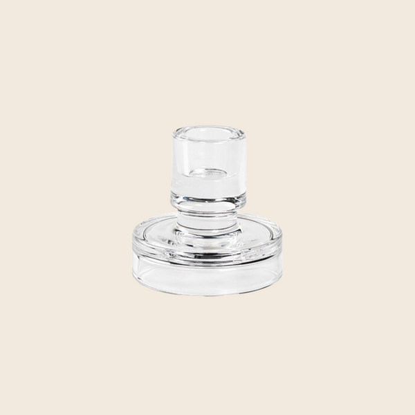 Glass Petra Candle Holder | Clear