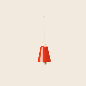 Metal Christmas Bell Ornament | Red