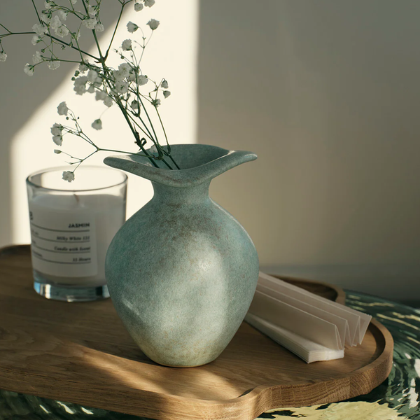 Mini Stoneware Florentina Vase | Sage Green
