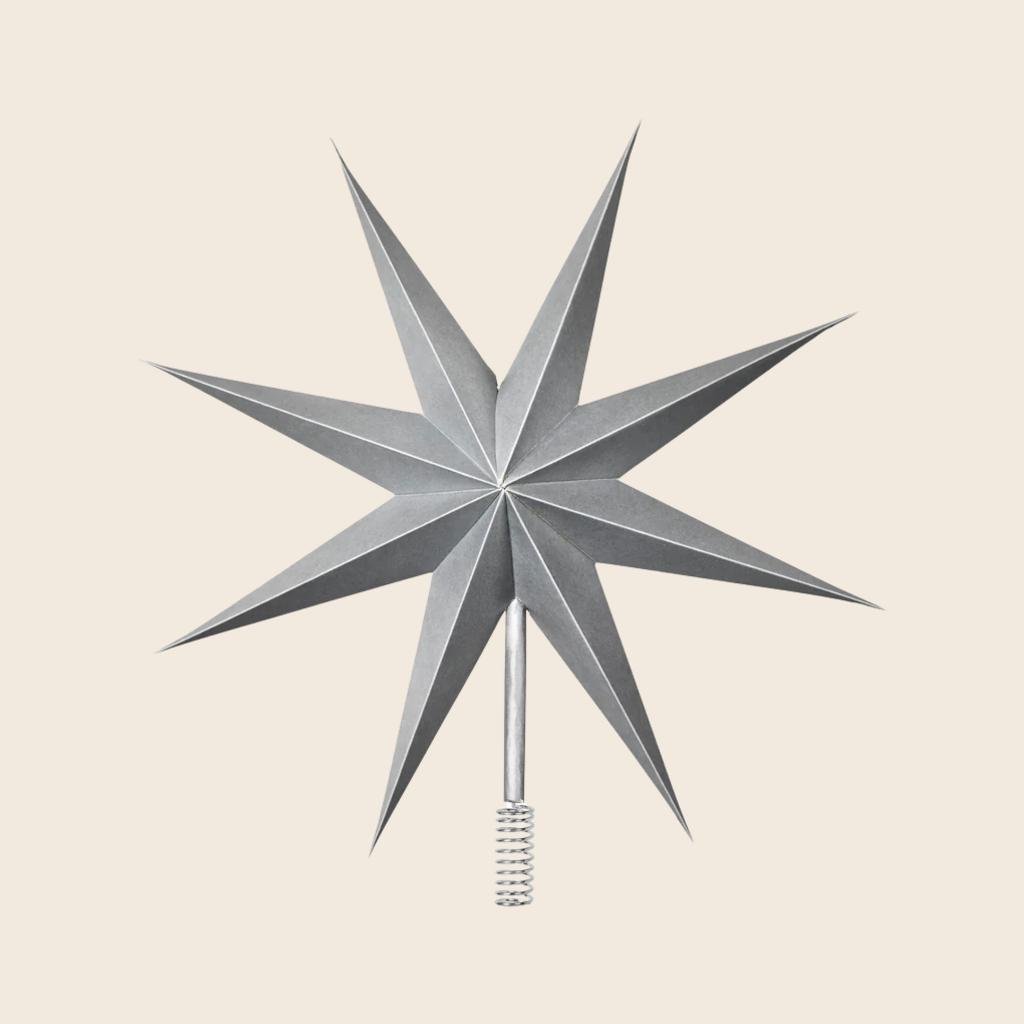 Paper Star Tree Topper | Silver