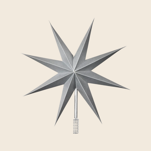 Paper Star Tree Topper | Silver