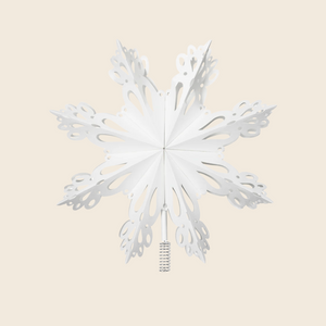 Paper Snowflake Tree Topper | White