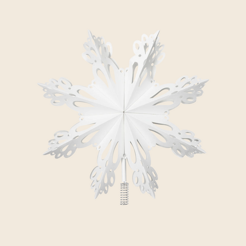 Paper Snowflake Tree Topper | White