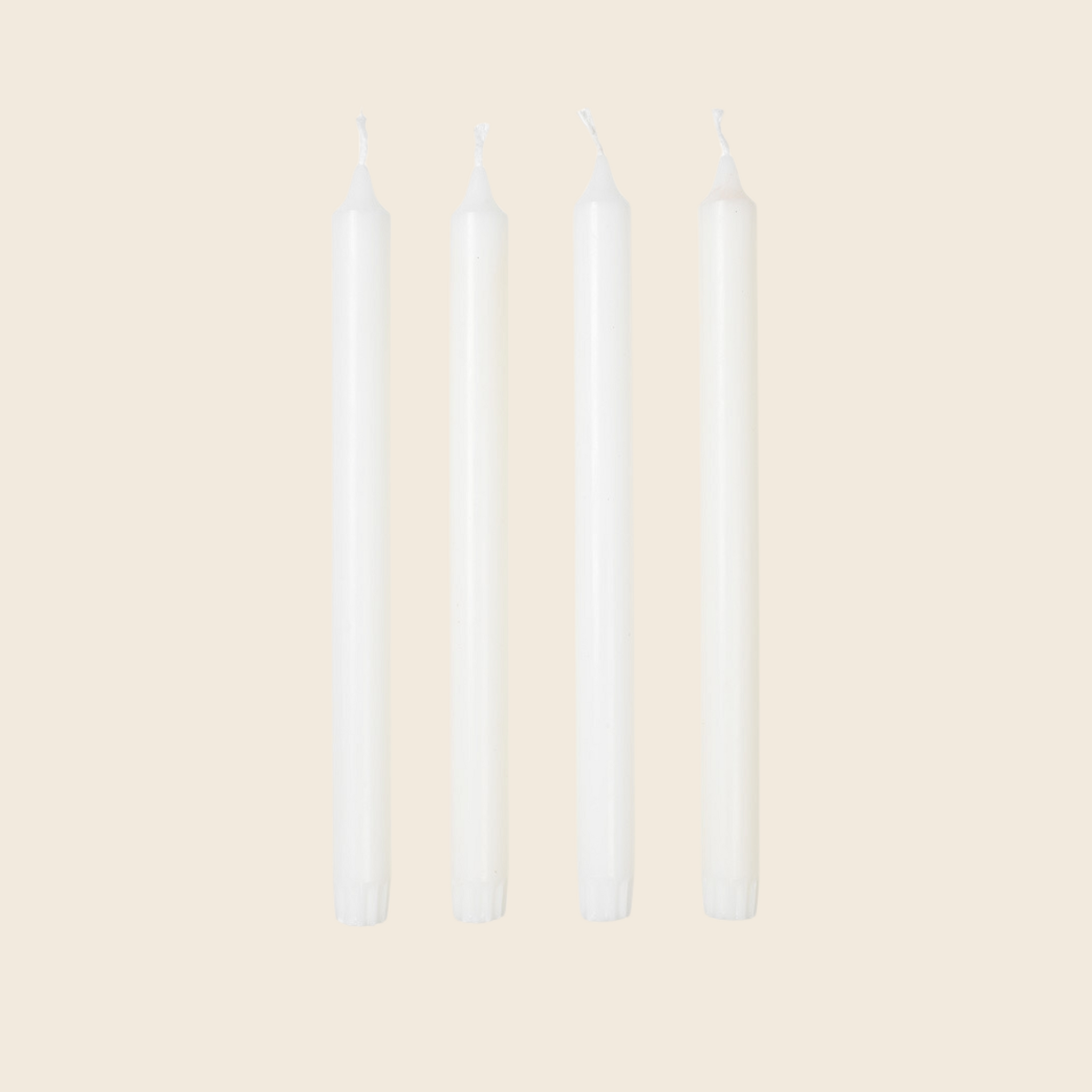 Eco Tapered Candles | Pure White | Set of 4