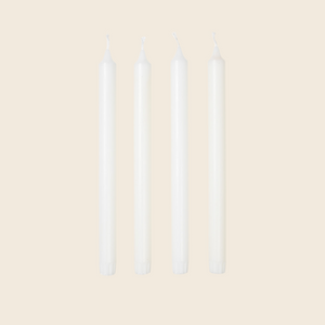 Eco Tapered Candles | Pure White | Set of 4