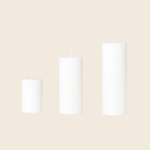 Eco Pillar Candle | Pure White