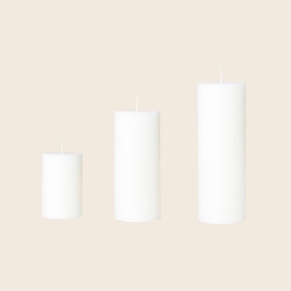 Eco Pillar Candle | Pure White