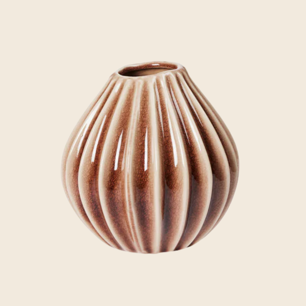 Small Wide Vase | Tan
