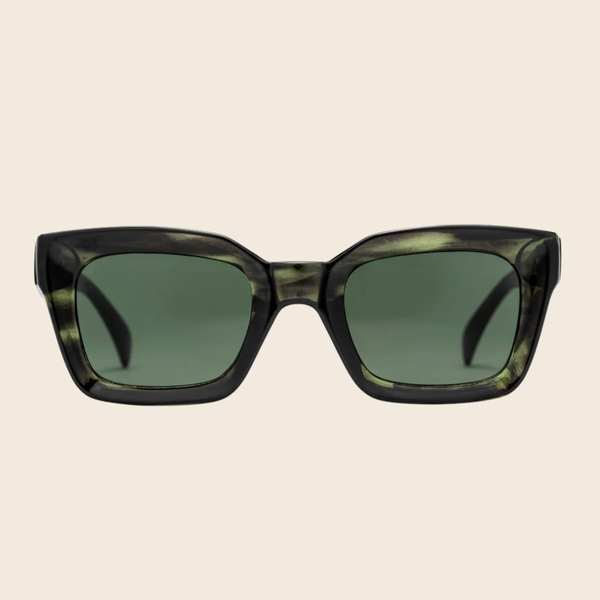 Anna Recycled Plastic Sunglasses | Smoke Green