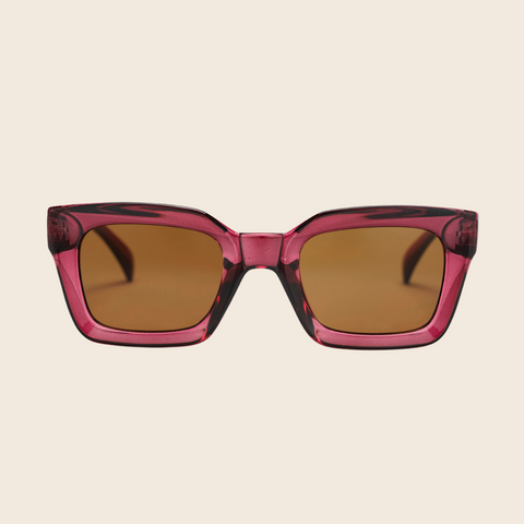 Anna Recycled Plastic Sunglasses | Burgundy