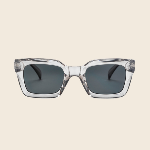 Anna Recycled Plastic Sunglasses | Transparent Grey