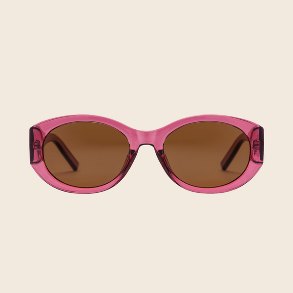 Cleo Recycled Plastic Sunglasses | Burgundy
