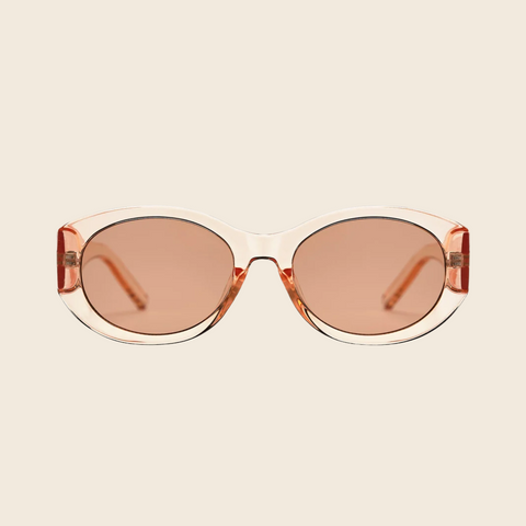 Cleo Recycled Plastic Sunglasses | Transparent Peach