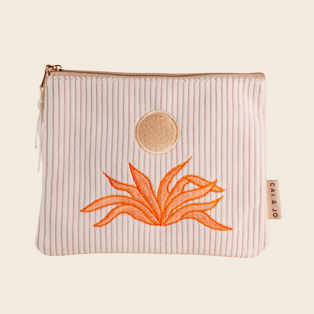 Corduroy Agave Pouch | Pale Pink
