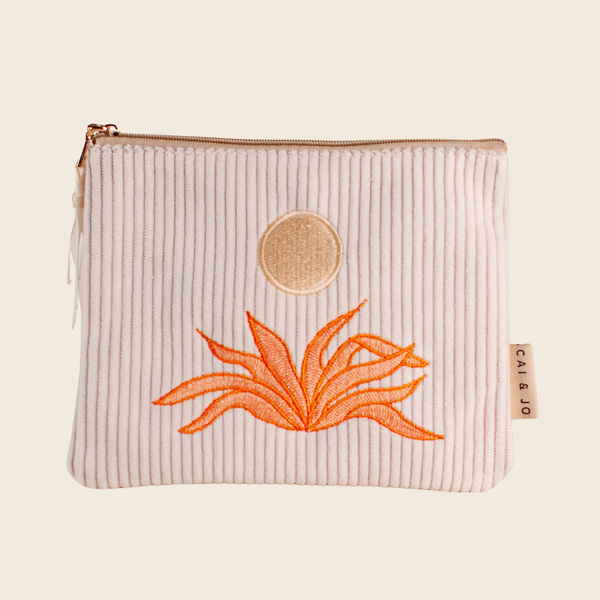 Corduroy Agave Pouch | Pale Pink