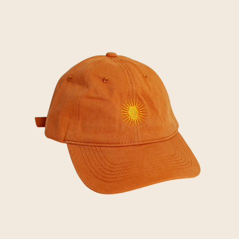 Sunshine Embroidered Cap | Burnt Orange