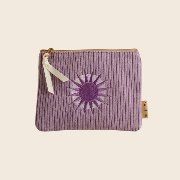 Corduroy Sunshine Pouch | Lavender