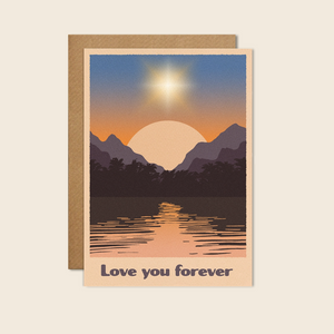 Love You Forever Sunset Card