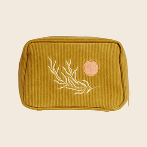 Corduroy Leaf Toiletry Bag | Olive Green