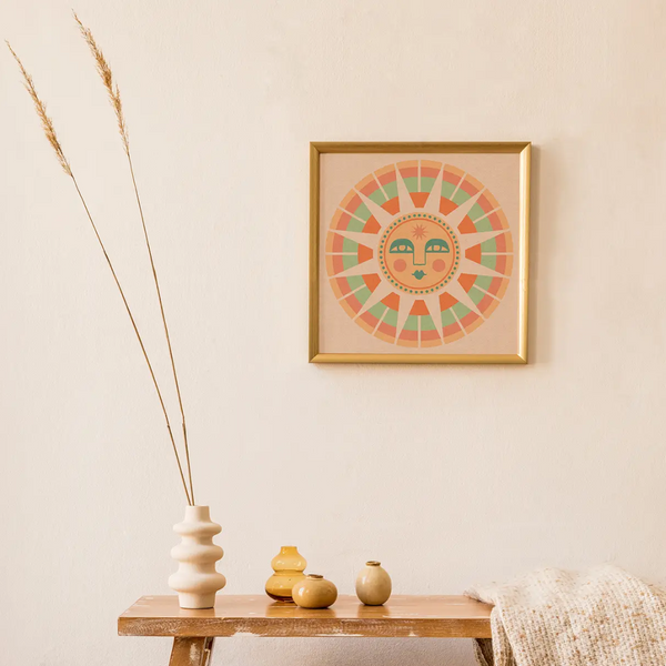 Sun Face Print