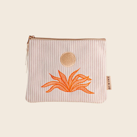 Corduroy Agave Pouch | Pale Pink