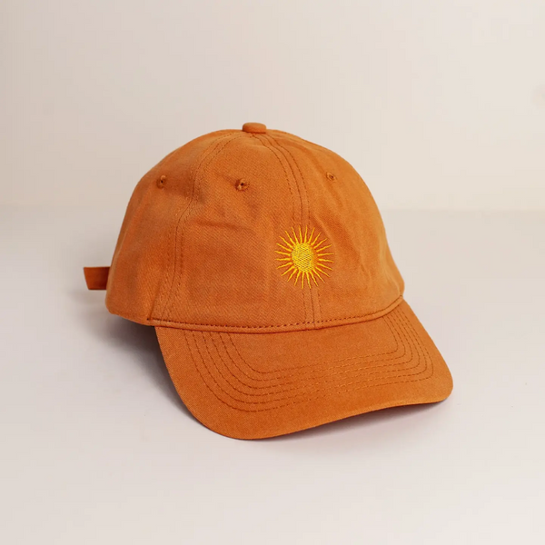 Sunshine Embroidered Cap | Burnt Orange