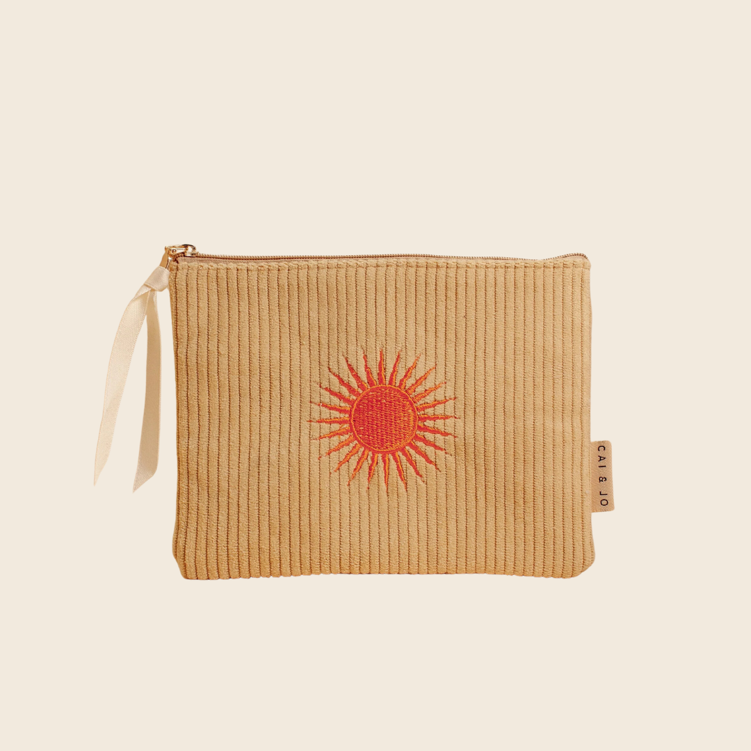 Corduroy Sunshine Pouch | Pale Ochre