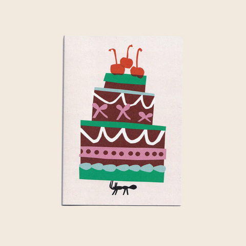 Ant Birthday Cake Card