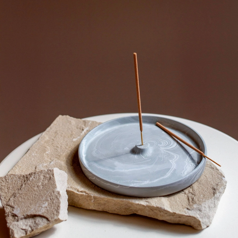Jesmonite Incense Holder | Blue Marble