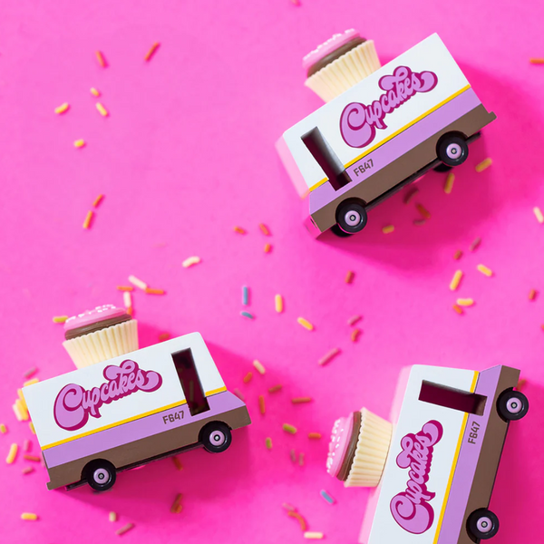 Wooden Cupcake Van Toy