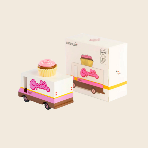 Wooden Cupcake Van Toy