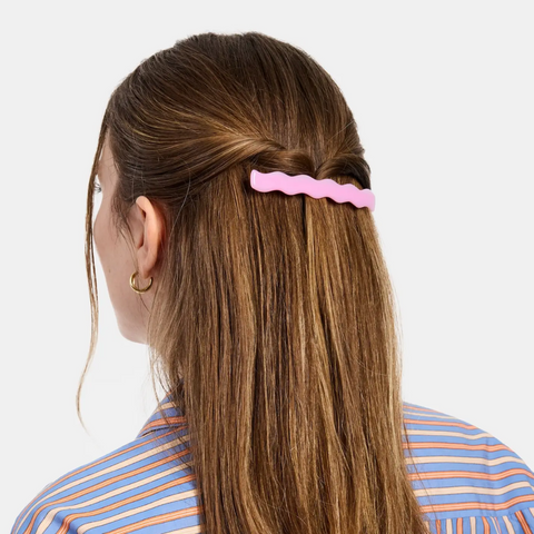 Skinny Wave Barrette Hair Clip | Lilac