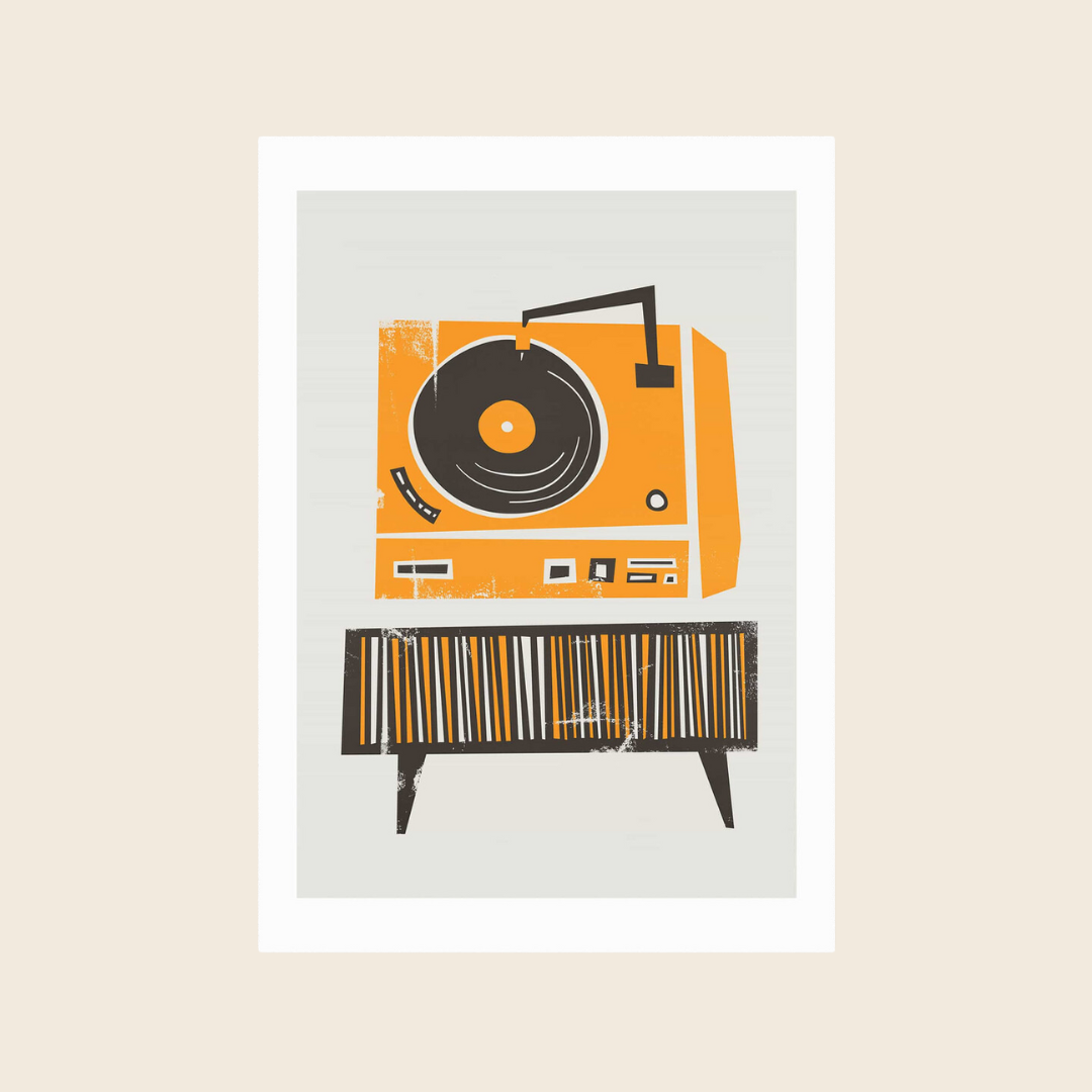 Vinyl Record Player Print | 30x40cm