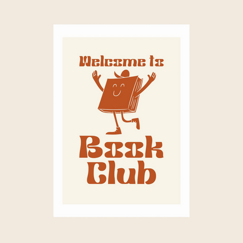 Welcome To Book Club Print | 30 x 40cm
