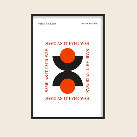 Same As It Ever Was Print | A3