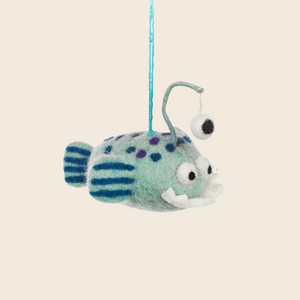 Handmade Needle Felted Angler Fish Decoration