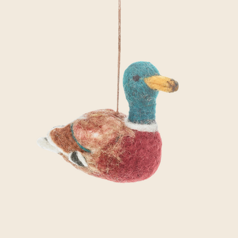 Handmade Needle Felted Mallard Decoration