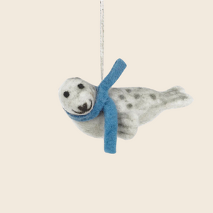 Handmade Needle Felted Seal Decoration