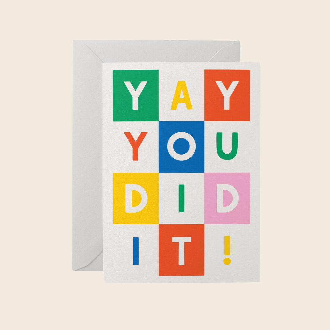 Yay You Did It Colourblock Card