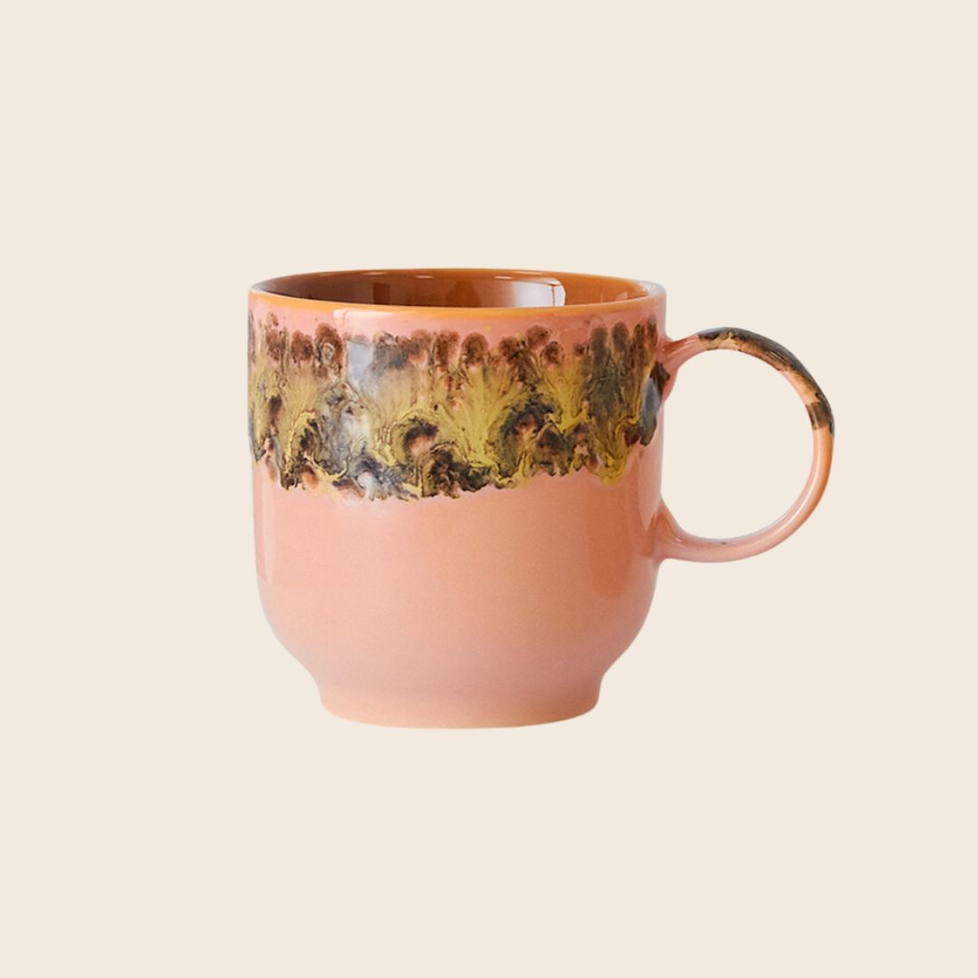 HKLIVING 70s Ceramics Café Mug | Lush Pink