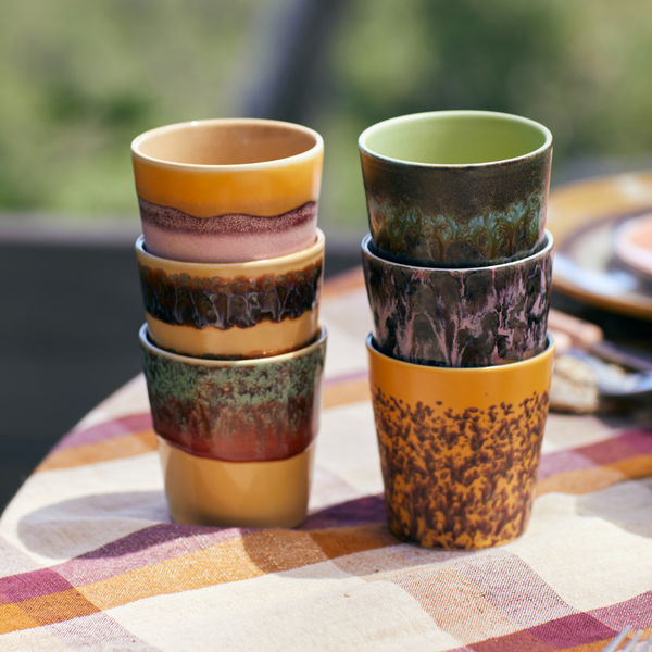 HKLIVING 70s Ceramics Coffee Cup | Blast Purple