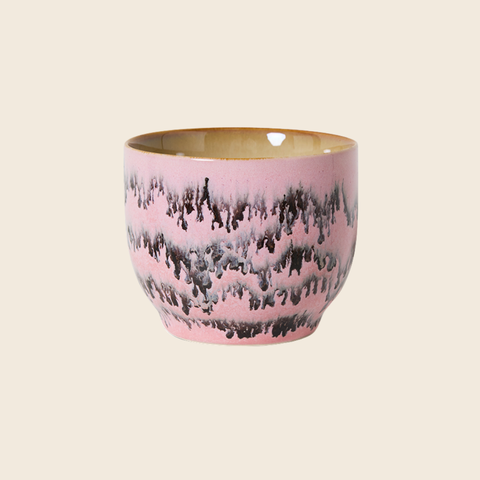 HKLIVING 70s Ceramics Café Cup | Bubble Pink