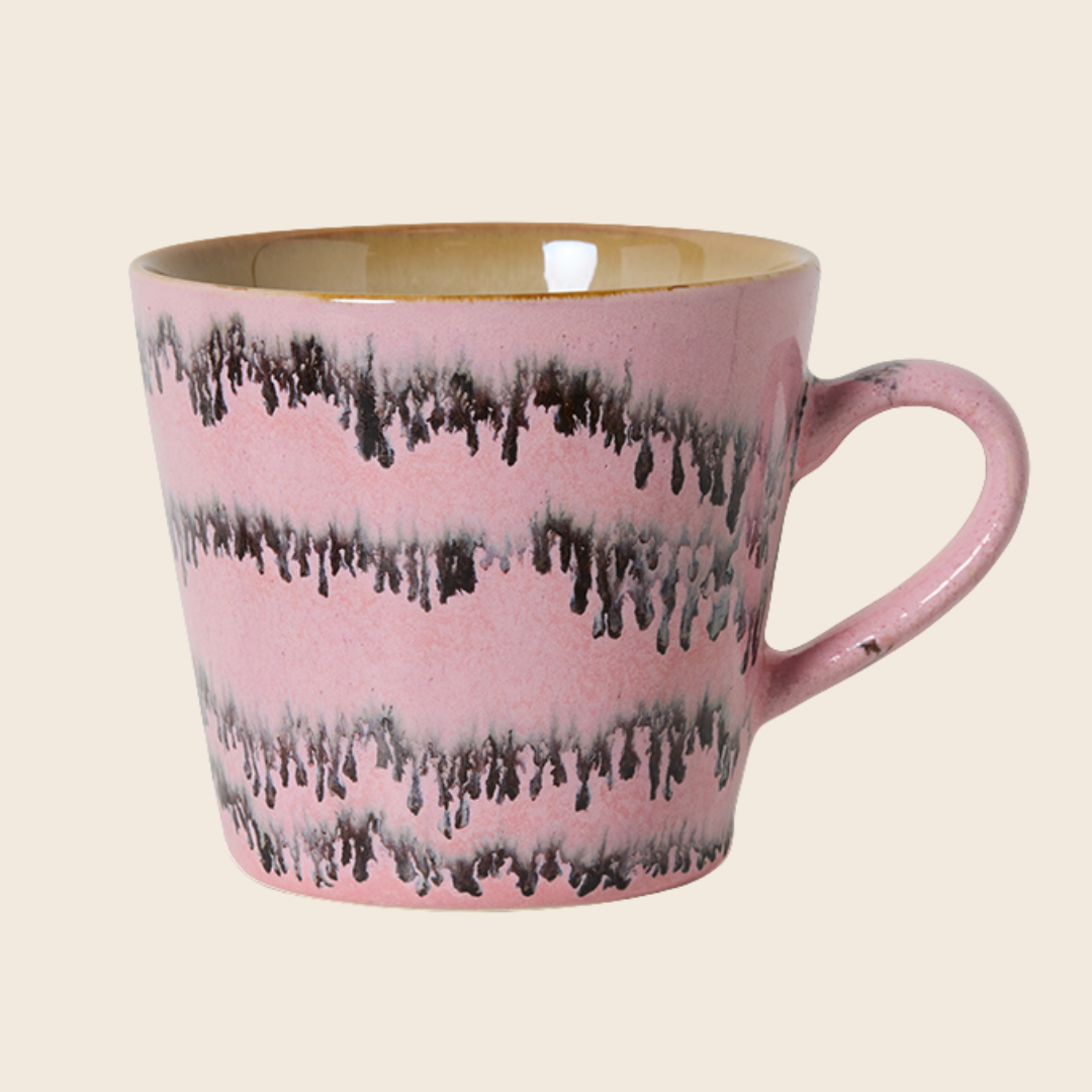 HKLIVING 70s Cappuccino Mug | Bubble Pink