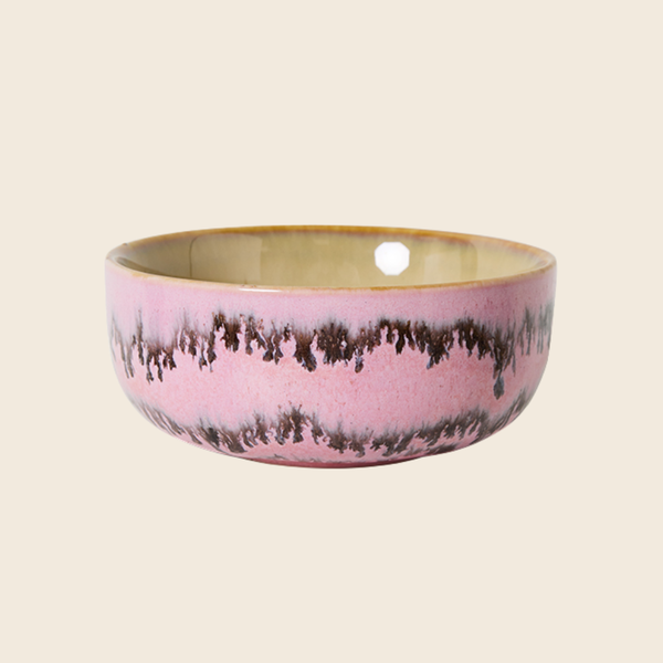 HKLIVING 70s Ceramics Tapas Bowl | Bubble Pink