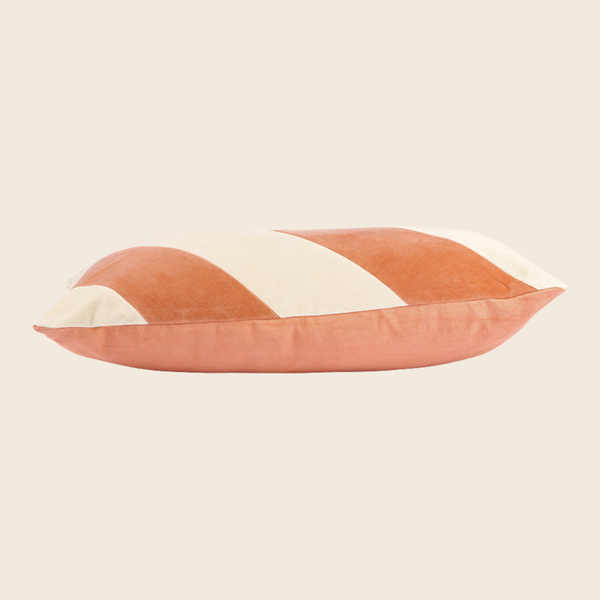 HKLIVING Velvet Striped Cushion | Peach