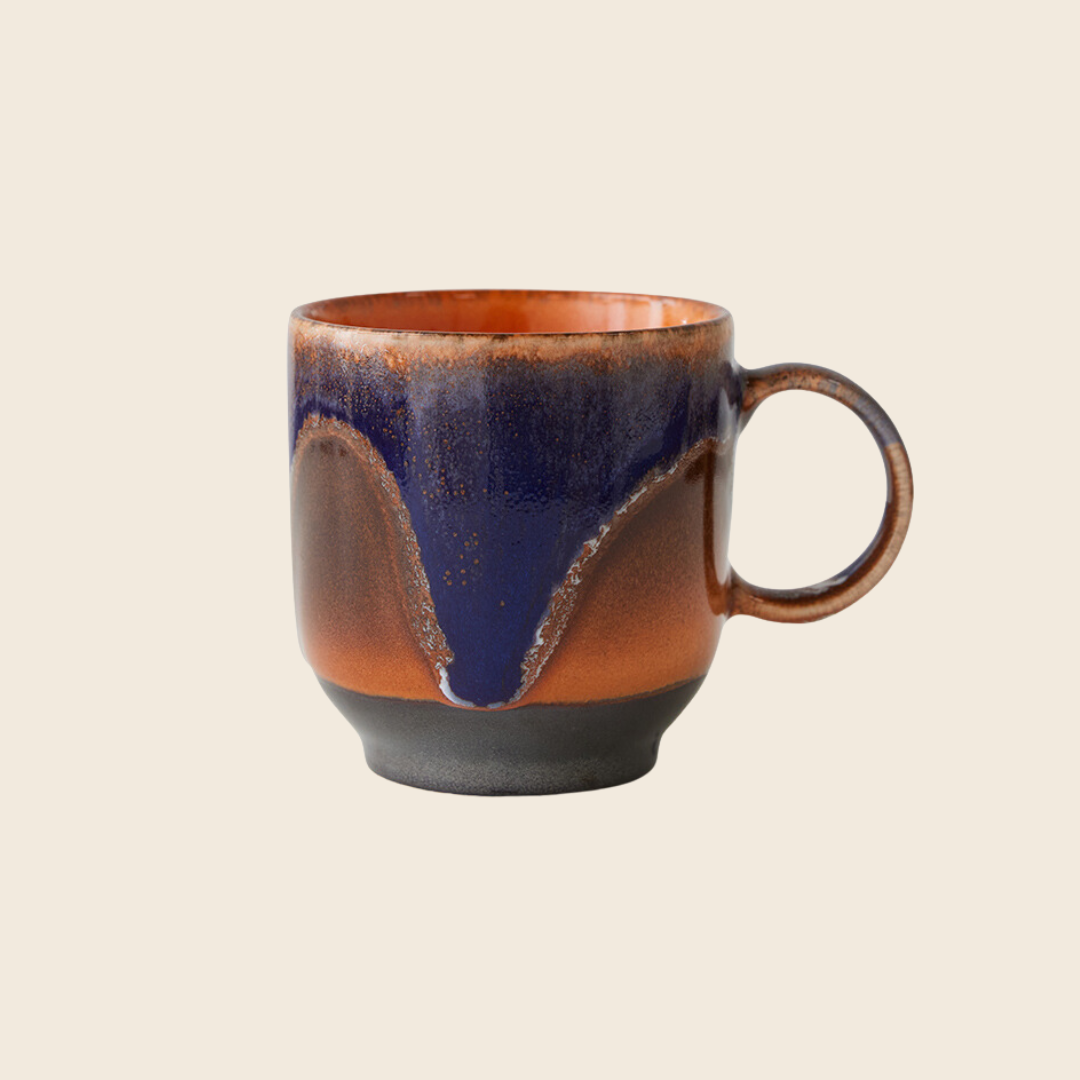 HKLIVING 70s Ceramics Café Mug | Arabica Blue