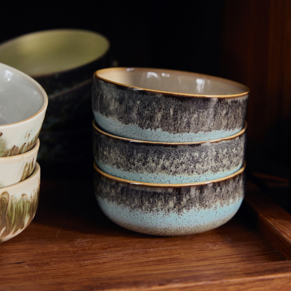 HKLIVING 70s Ceramics Tapas Bowl | Thicket Blue