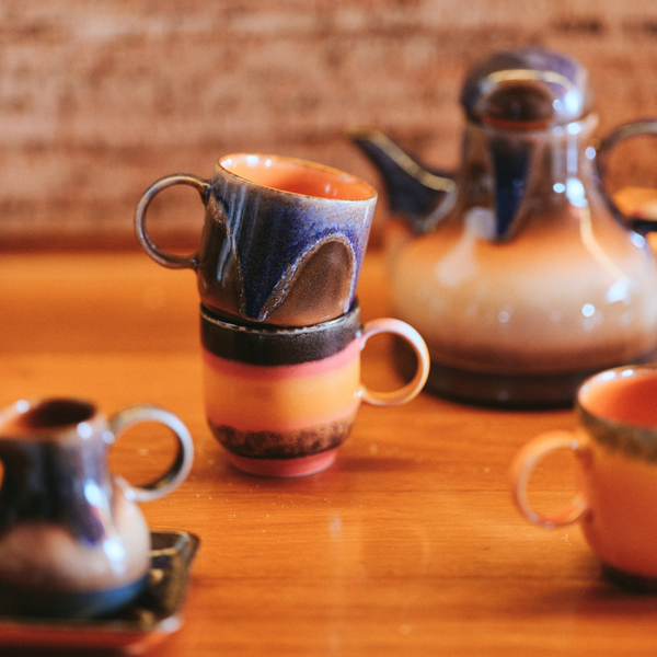 HKLIVING 70s Ceramics Café Mug | Excelsa Orange