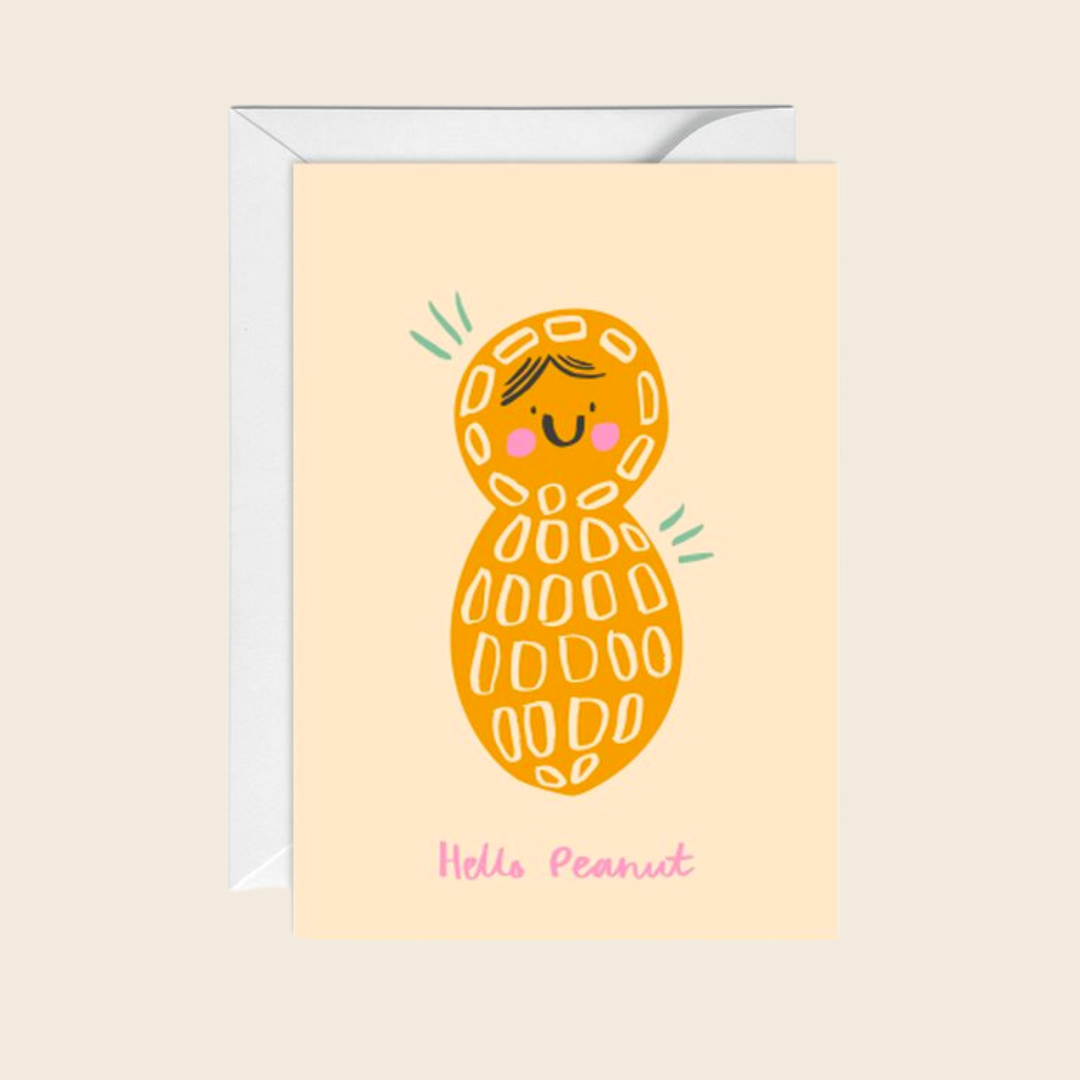 Hello Peanut New Baby Card