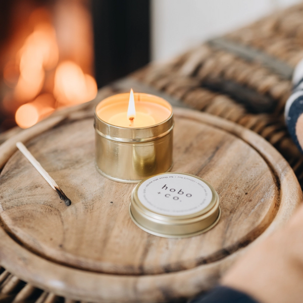 Orange Spice Golden Tin Candle